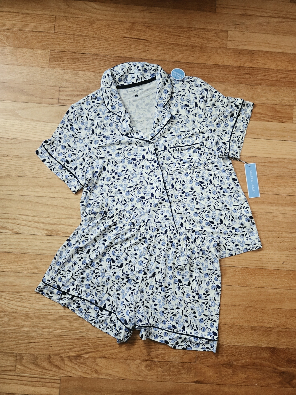NWT Draper James Bamboo Pajama Set Large Floral Cozy Breathable